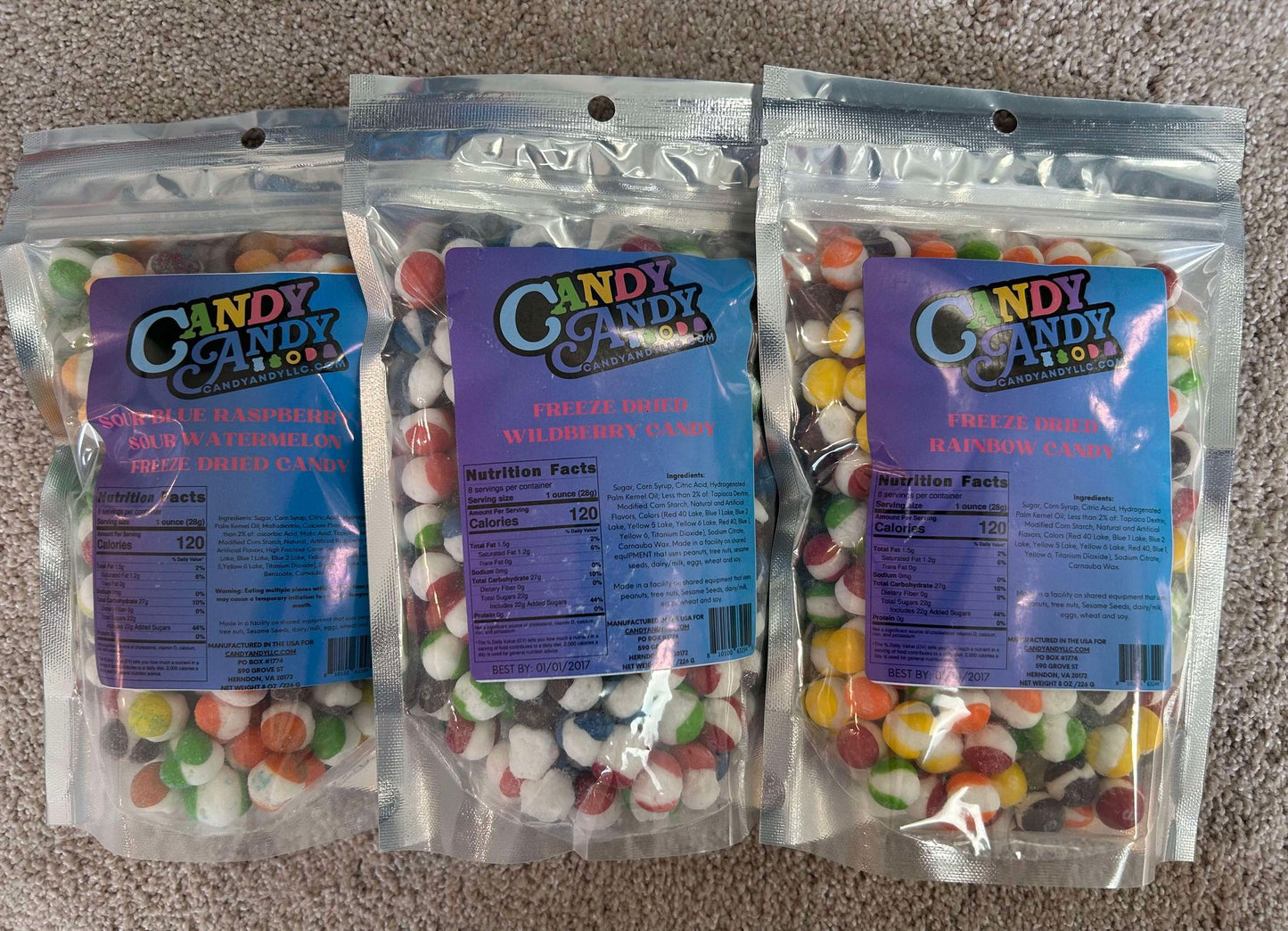 Freeze Dried Skittles (8oz bag)